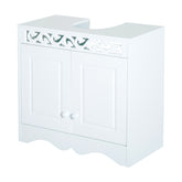 Kozy Bathroom Under Sink Storage Cabinet 2 Door Wooden Cupboard Vanity Units