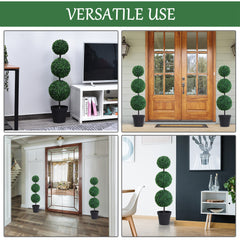 Kozy Artificial Plants Honeysuckle Flower in Pot Fake Plants with Curved Boots for Indoor 15x15x150cm White