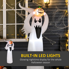 Kozy 6FT 1.8m LED Halloween Inflatable Decoration Floating Ghost & Pumpkin Party Outdoors Yard Lawn