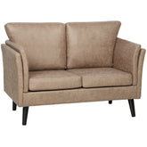 Kozy - Two-Seater Leathaire Sofa - Light Brown