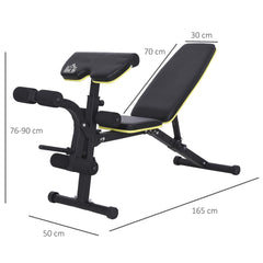 Kozy PVC Upholstered Steel Sit-Up/Dumbbell Duo Bench Black