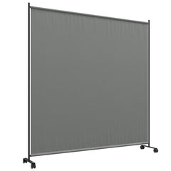 Outsunny Decorative Garden Partition Screen, 6FT Portable Privacy Screen w/ Lockable Wheels, Single Freestanding Metal Room Divider Panel | Aosom UK