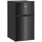 Kozy - 88L Under Counter Fridge Freezer, Small Refrigerator with 5-Setting, 3 Star Freezer Rating, Black