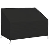 Kozy - 600D Oxford Cloth Furniture Cover, 2 Seater Sofa Protector for Garden Patio, Outdoor, Waterproof, Black, 140L x 84W x 56/94H cm