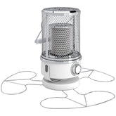 Kozy - 2000W Patio Electric Heater with 10-20㎡ Coverage, Separation Coil, Freestanding Outdoor Infrared Heater with Tip-Over Protection, Overheat Protection, Handle for Indoor and Outdoor Use, White