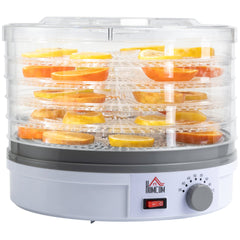 HOMCOM Food Dehydrator: 5 Tier 245W Dryer for Drying Fruits, Meats, Veggies, Jerky & Pet Treats | Aosom UK