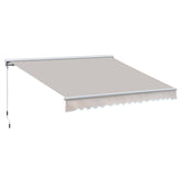 Outsunny 3.5Lx2.5M Retractable Awning-Cream White
