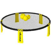 Kozy Spike Ball Set, Mini Beach Games Set with Net, 3 Balls and Ball Pump, Portable with Carrying Bag for Outdoor Team Sports, Yellow