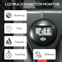 Kozy Mini Manual Elliptical Bike, Compact Elliptical Cross Trainer Fitness Workout w/ LCD Monitor, Anti-Slip Pedals, Adjustable Resistance for Home Office