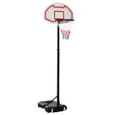 Kozy Basketball Hoop Outdoor, Portable Basketball Hoop and Stand with Weighted Base, Portable on Wheels, 1.55-2.1m, for Teens, Juniors, Adults, White