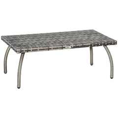 Kozy PE Wicker Rattan Garden Coffee Table - Mixed Grey