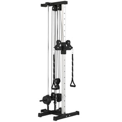 Kozy Wall Mount Cable Machine, 15 Positions Adjustable Cable Crossover Machine Dual Pulley System for Home Gym