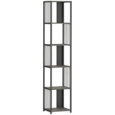 Kozy - 5-Tier Bookshelf with Steel Frame - Grey