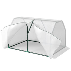 Kozy Mini Greenhouse Grow House PVC Cover Steel Frame White 99L x 71W x 60H cm