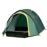 Kozy Dome Tent for 2 Person Camping Tent with Large Windows, Waterproof Green and Yellow