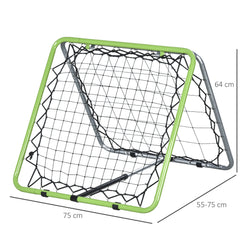 Kozy Football Training Net, Soccer Kickback Target Goal Both Side Rebounder Net, Adjustable Angle Goal Training Set for Kids and Children to Practice in Playground, Backyard