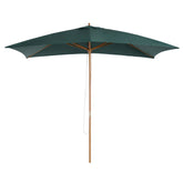 Outsunny Waterproof 295L x 200W x 255Hcm Wooden Garden Patio Parasol Umbrella-Dark Green | Aosom UK