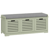 Kozy - 3-Drawer Shoe Storage Bench - Green