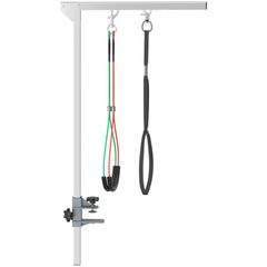 Kozy Adjustable Pet Grooming Arm, with Clamp, Haunch Holders & Grooming Loop - Sliver-Tone