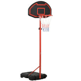Kozy Basketball Hoop Outdoor, Portable Basketball Hoop and Stand with Weighted Base, Portable on Wheels, 1.55-2.1m, for Teens, Juniors, Adults, Black