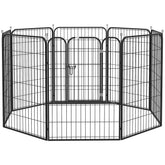 Kozy 8 Panels Heavy Duty Puppy Playpen, for Large, Medium Dogs, Indoor and Outdoor Use - Black