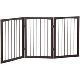 Kozy 3 Panel Stair Gate Foldable Dog Door Gate Indoor Free Standing Safety Gate Pet Barrier 76cm Height