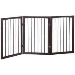 Kozy 3 Panel Stair Gate Foldable Dog Door Gate Indoor Free Standing Safety Gate Pet Barrier 76cm Height