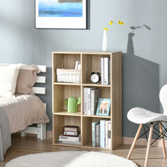 Kozy Six-Cube Bookcase - Oak Wood Effect