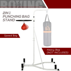 Kozy Adjustable Freestanding Speedbag, Punch Bag Hanger, White
