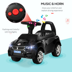 HOMCOM Ride-On Car, Baby Toddler Walker, Foot to Floor Sliding Car, Easy-Glide Wheels, Safe Design, Black. | Aosom UK