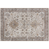 Kozy - Vintage Area Rug, Non-Slip Washable Rug, Flannel Floor Carpet for Living Room, Bedroom, Dining Room, Home Office, 170 x 120 cm, Beige