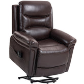 Kozy - Power Lift Recliner Chair with Vibration Massage, Heat, USB - Brown