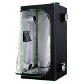 Outsunny Hydroponic Plant Grow Tent, 80L x 80W x 160Hcm-Black/Green | Aosom UK