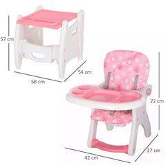 Kozy HDPE 3-in-1 Baby Booster High Chair Pink