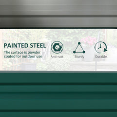 Kozy Raised Beds for Garden, Galvanized Outdoor Planters, for Herbs and Vegetables, Use for Patio, Backyard, Balcony, Green