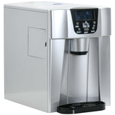 Kozy 3L Ice Maker Machine and Water Dispenser, 12kg in 24H, 2 Sizes 9 Ice Cubes Ready in 6-10 Mins Ice Machine, Silver