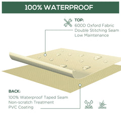 Kozy 600D Oxford Cloth Furniture Cover 3 Seat Rattan Chair Protector Large Garden Patio Outdoor Waterproof L152 x W87 x H58-79cm