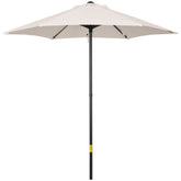Outsunny Cream Patio Parasol: 6-Rib Outdoor Sun Shade for Balcony & Garden, 2M | Aosom UK
