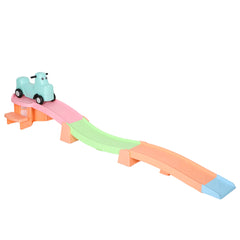 Kozy 3(m) Four-Piece Ride on Kids Roller Coaster w/ Non-Slip Steps, for Ages 2-5 Years - Orange