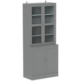 Kozy Double Storage Display Cabinet - Grey