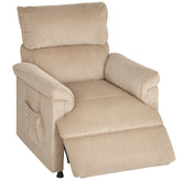 Kozy - Corduroy Electric Massage Recliner - Brown