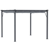 Kozy 3 x 3 m Aluminum Gazebo, with Retractable Roof - Grey