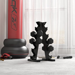 Kozy 2x4kg Rubber Dumbbell Sports Hex Weights Sets Home Gym Fitness Hexagonal Dumbbells Kit Weight Lifting Exercise