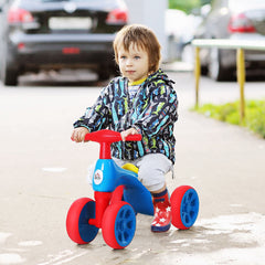 HOMCOM Toddler Balance Ride-On, Training Walker with Rubber Wheels, Safe and Fun, Blue | Aosom UK