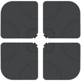 Outsunny 4 pc Parasol Base Heavy Duty Plastic Umbrella Weight Base-Black | Aosom UK