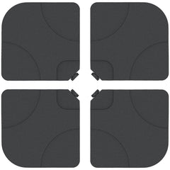 Outsunny 4 pc Parasol Base Heavy Duty Plastic Umbrella Weight Base-Black | Aosom UK