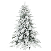 Kozy - 5ft Super Flocked Christmas Tree - Green/White