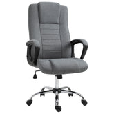 Kozy Linen-Look Swivel Office Chair - Dark Grey