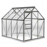 Kozy - 190 x 253 cm Walk-In Polycarbonate Greenhouse - Dark Grey