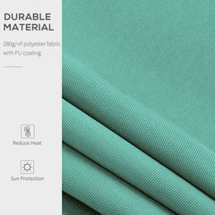 Outsunny 3x2.5 m Sun Shade Canopy Garden Patio Manual Retractable Awning Canopy Sun Shade Shelter, 3x2.5 m-Dark Green | Aosom UK